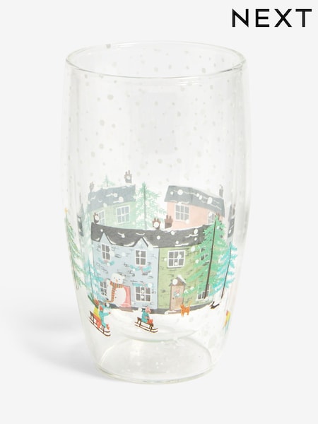 Set of 2 Multi Christmas Mini Scene Tumbler Glasses (AW2327) | £20