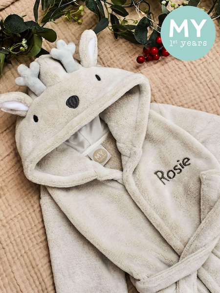 My 1st Years Personalised Deer Fleece Dressing Gown (AW2349) | £36