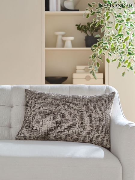Sosandar Grey Isadora Textured Cushion (AW2393) | £22 - £24