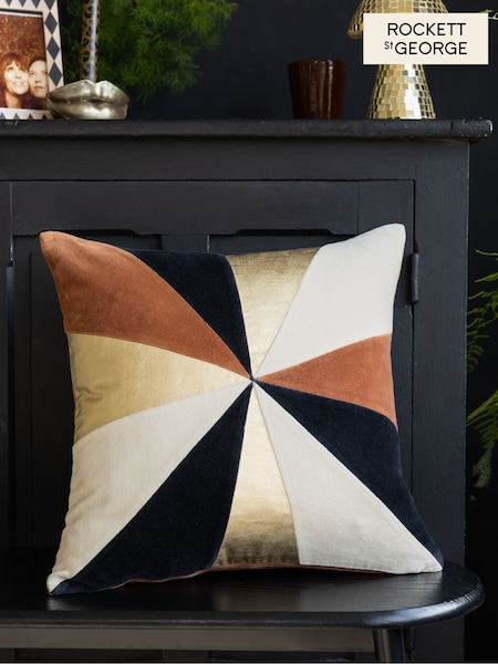 Rockett St George Multi Starburst Velvet Cushion (AW2455) | £36