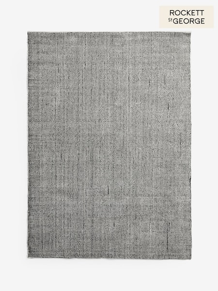 Rockett St George Black Micro Dotty Viscose Tufted Rug (AW2497) | £100 - £450
