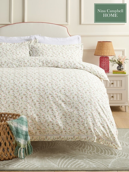Nina Campbell Multi Isabel 200 Thread Count Duvet Cover and Pillowcase Set (AW2513) | £65 - £105