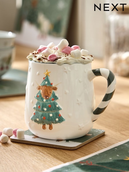 Natural Christmas Hamish Mug (AW2549) | £8