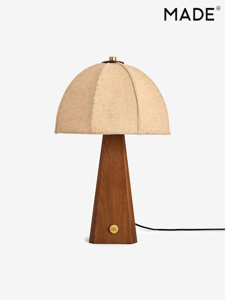 MADE.COM Dark Wood Benny Table Lamp (AW2663) | £155