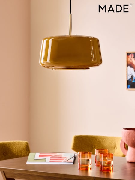 MADE.COM Amber Orange Camilo Pendant Light (AW2680) | £89