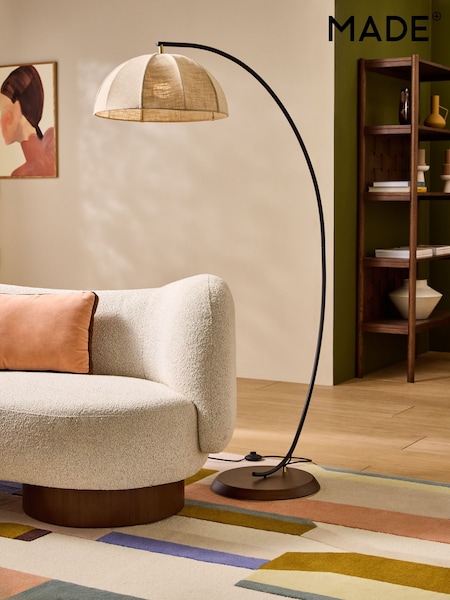 MADE.COM Black/Cream Benny Floor Lamp (AW2687) | £259