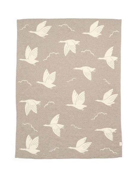 Mamas & Papas Mocha 100% Cotton Welcome To The World Duckling Knitted Blanket (AW2724) | £35