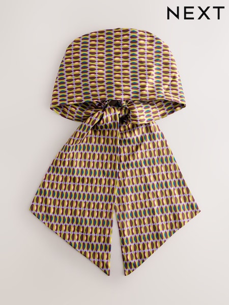 Multi Geo Print Pre Tied Satin Headscarf (AW3040) | £18