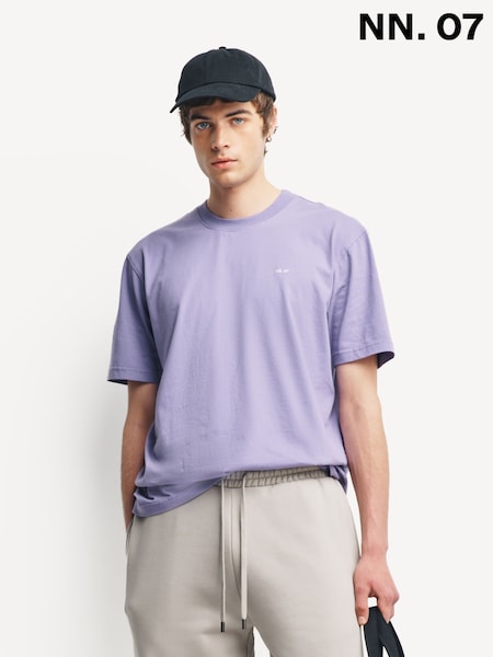 NN.07 Purple Jett Logo T-Shirt (AW3104) | £85