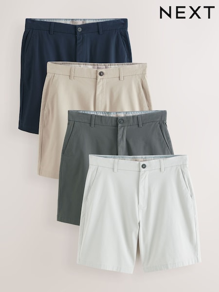 Multi Loose Fit Stretch Chino Shorts 4 Pack (AW3123) | £72