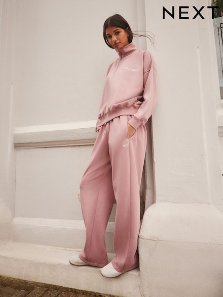 self. Pink Wide Leg Joggers (AW3329) | £24