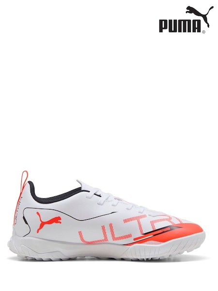 Puma White Boys Ultra 5 Play Football Boots (AW3639) | £40