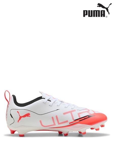 Puma White Boys Ultra 5 Play Fg/ag Football Boots (AW3670) | £40