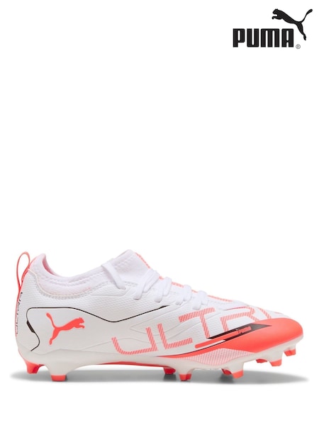 Puma White Boys Ultra 5 Match Fg/ag Football Boots (AW3689) | £55
