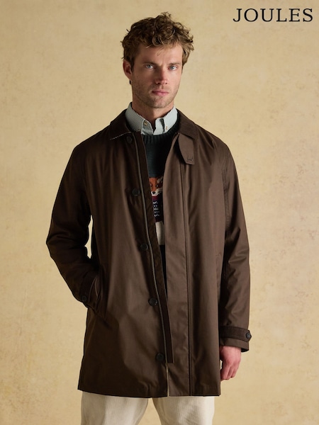 Joules Sandford Brown Waterproof Raincoat (AW3698) | £129