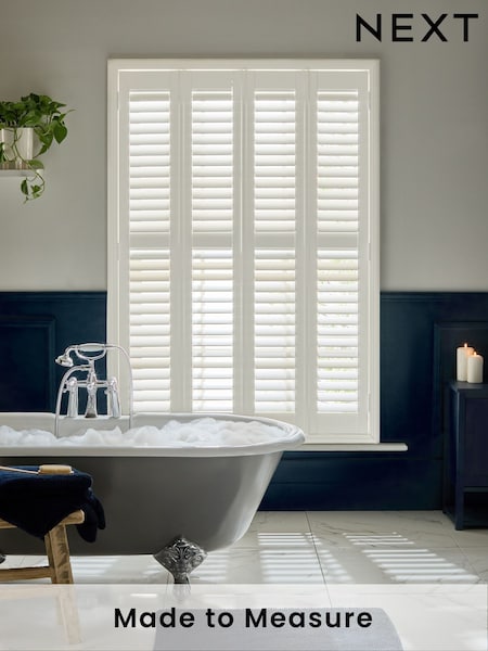 Silk White Malvern Made to Measure Shutters (AW3794) | £98