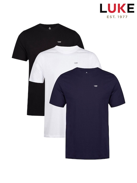 Luke 1977 Magic 100% Cotton Black T-Shirts 3 Pack (AW3852) | £35