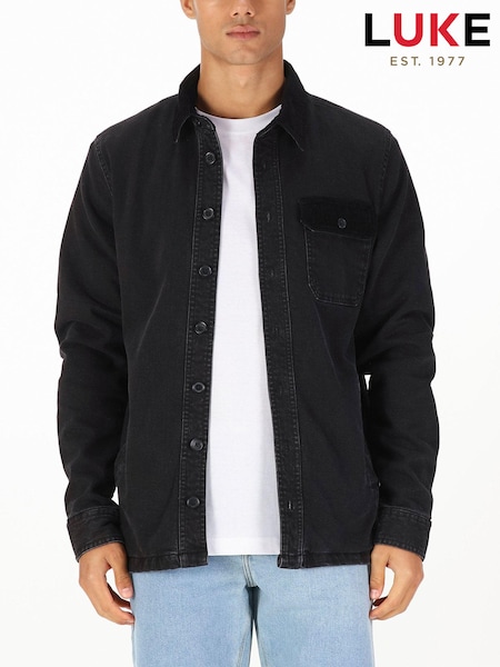 Luke 1977 Bala 2000 Midnight Black Shacket (AW3876) | £59