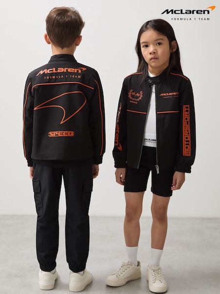 Reiss Black Wanden 3-9 yrs Unisex Fit McLaren F1 Team Technical Logo Jacket (AW3968) | £88