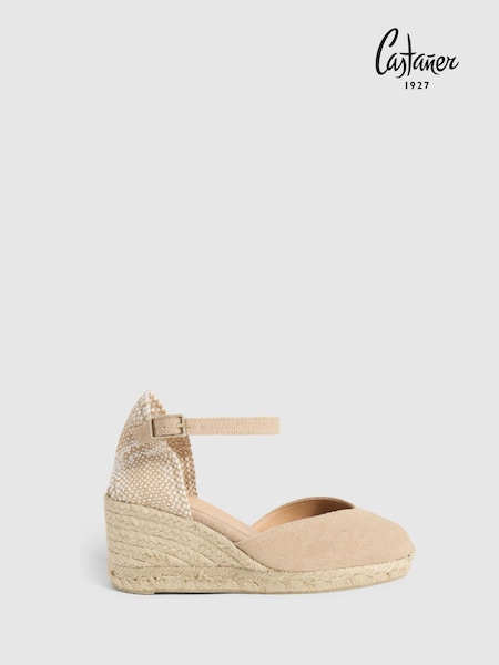 Castaner Wedge Heel Ankle Strap Cotton Espadrilles (AW4302) | £130
