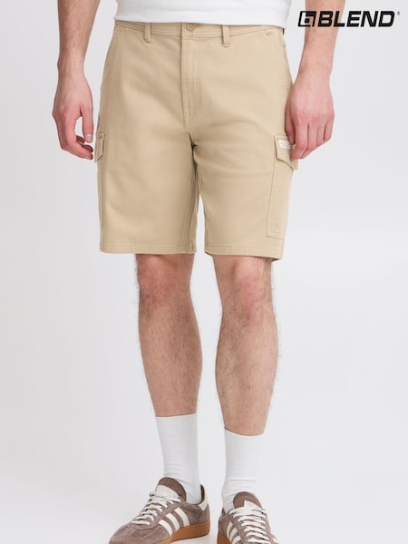 Blend Cream Cargo Shorts (AW4324) | £36