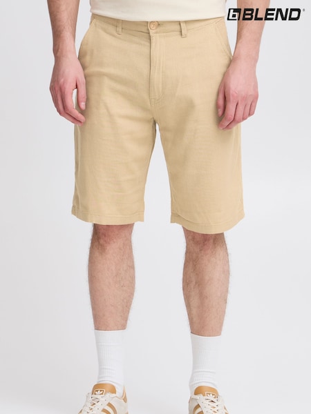 Blend Cream Linen Mix Shorts (AW4330) | £28