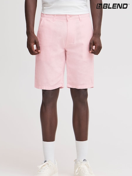 Blend Pink Linen Mix Shorts (AW4332) | £28