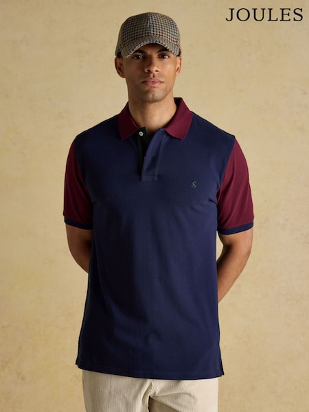 Joules Woody Green/Navy Cotton Pique Polo Shirt (AW4464) | £35