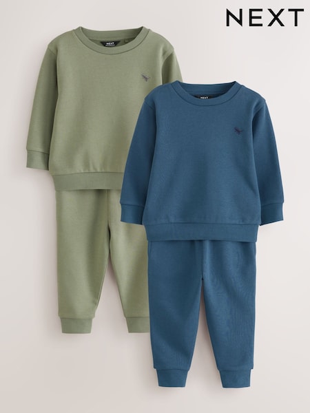 Blue/Green Sweatshirt and Joggers 2 Pack Set (3mths-7yrs) (AW4503) | £20 - £28