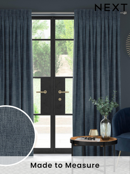 Ink Blue Viam Made to Measure Curtains (AW4535) | £109