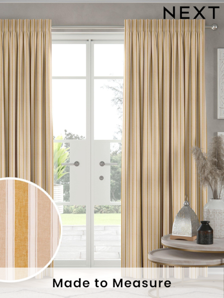Pollen Yellow Dendi Made to Measure Curtains (AW4544) | £100