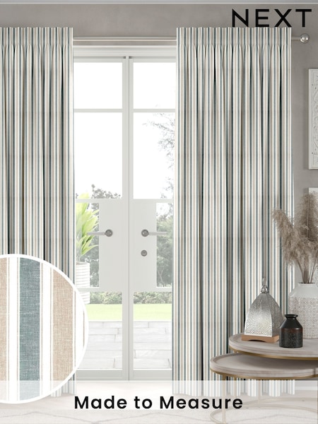 Seafoam Blue Dendi Made to Measure Curtains (AW4546) | £100