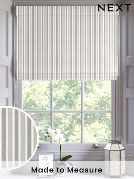 Pebble Grey Dendi Made to Measure Roman Blind (AW4587) | £79