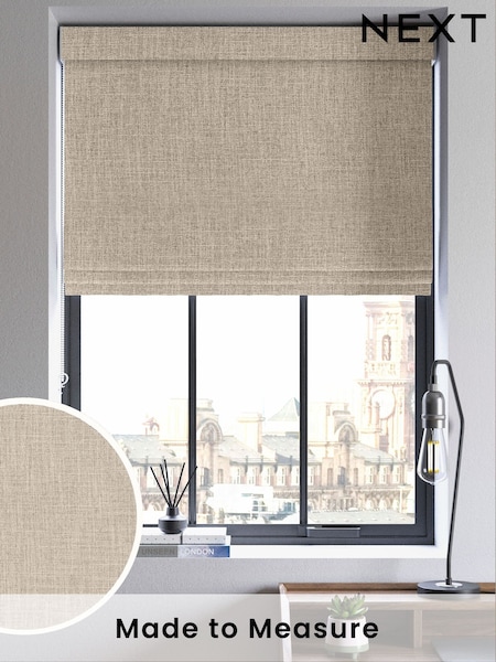 Linen Natural Viam Made to Measure Roman Blind (AW4589) | £84