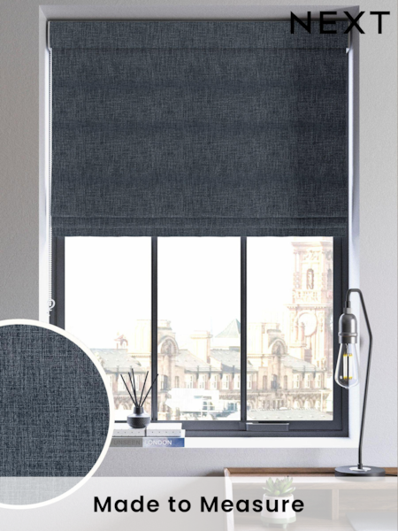 Ink Blue Viam Made to Measure Roman Blind (AW4591) | £84