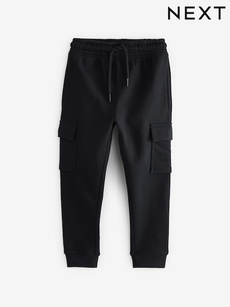 New Black Slim Fit Cargo Rich Joggers (3-16yrs) (AW4719) | £12 - £19