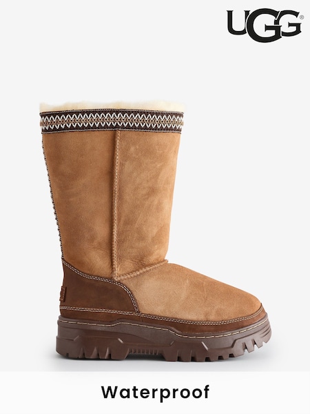 UGG Chestnut Brown Classic Tall Trail Gazer Waterproof Boots (AW4741) | £240