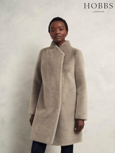 Hobbs Brown Petite Tarini Coat (AW5227) | £229