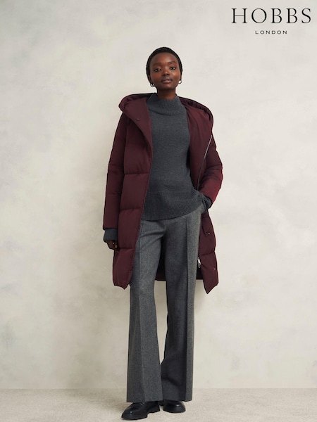 Hobbs Purple Petite Darla Puffer Jacket (AW5232) | £199