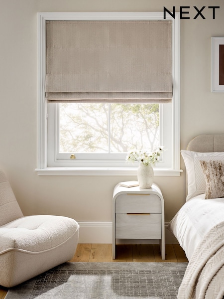 Natural Textured Ready Made Blackout Roman Blinds (AW5285) | £55 - £115