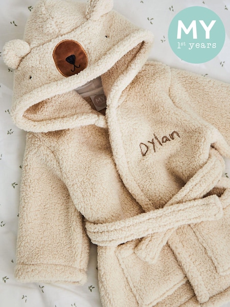 My 1st Years Personalised Bear Borg Brown Robe (AW5310) | £36