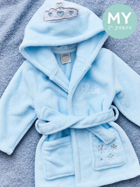 My 1st Years Blue Personalised Snow Princess Hooded Fleece Robe (AW5314) | £36