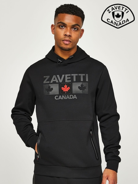 Zavetti Canada Cirico Over The Head Black Hoodie (AW5434) | £60