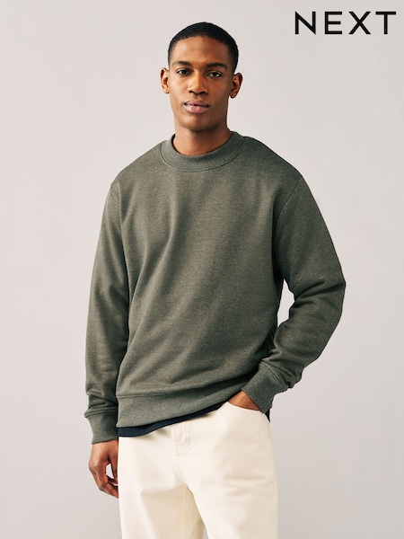 Green Marl Rich Jersey Crew Sweatshirt (AW5486) | £28