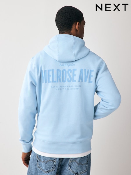 Blue Graphic Print Hoodie (AW5497) | £36