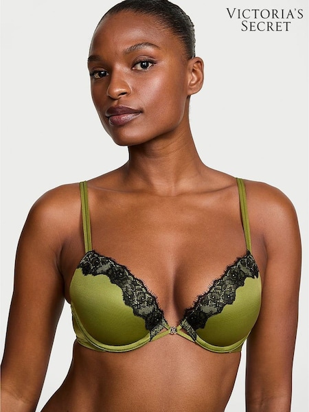 Victoria's Secret Pear Green Push Up Lace Trim Bra (AW5499) | £45