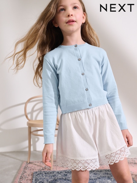 Blue Button Up Cardigan (3-16yrs) (AW5657) | £11 - £16