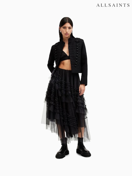 AllSaints Black Jen Tulle Skirt (AW5678) | £179
