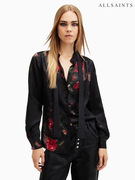 AllSaints Black Toni Shirt (AW5722) | £159