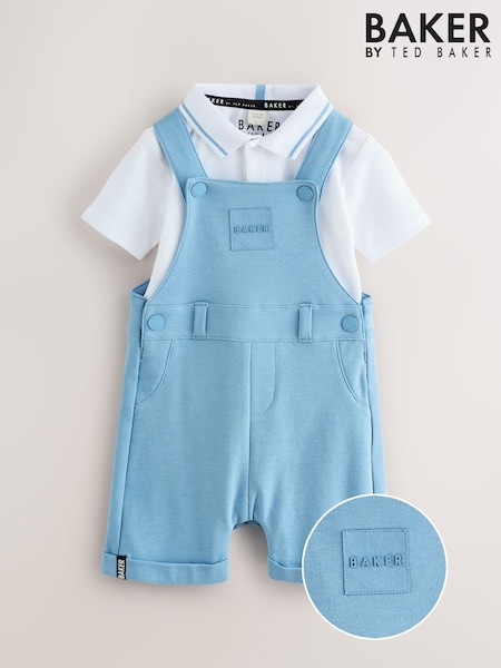 Baker by Ted Baker Blue Dungarees and Polo Shirt Set (AW5819) | £35 - £38